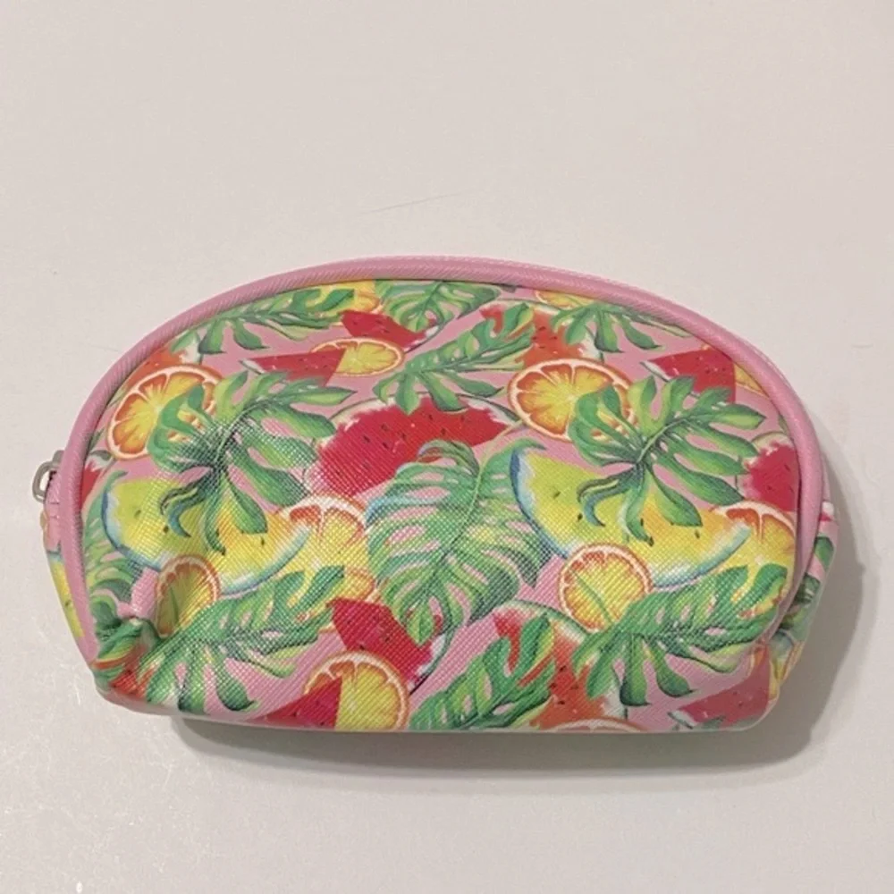 Beloved Set of Three Cosmetics Bags: One Clear and Two Watermelon Fruit Print